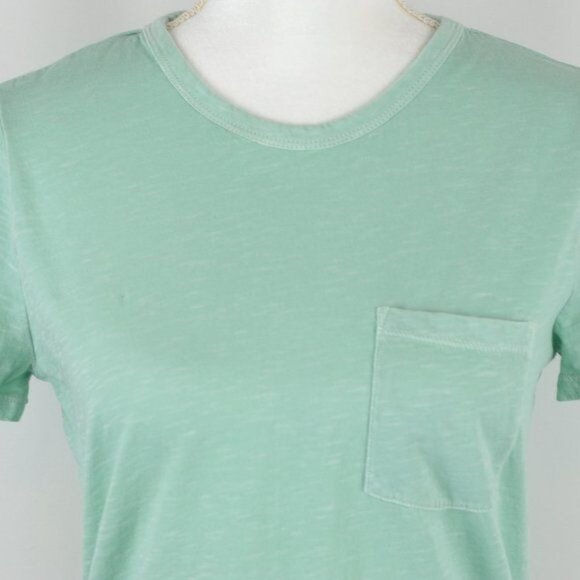 Toad&Co Primo Women's Small Green Cotton Crewneck Short Sleeve Pocket Tee - Picture 2 of 8